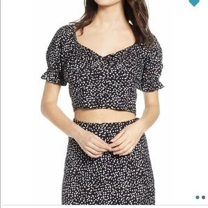 TWO PIECE SKIRT CROP TOP SET